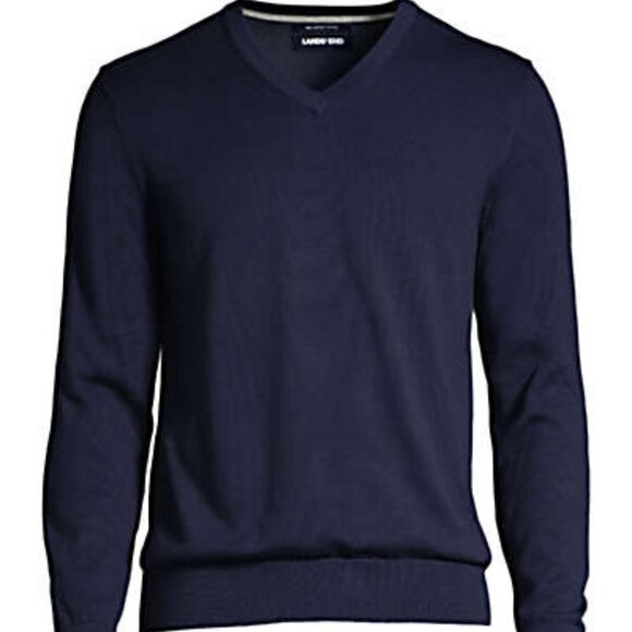 Lands' End Other - Lands End| Blue V-neck Sweater Sz L